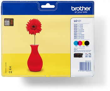 Brother LC121VALBP cartuse cu cerneala 4 buc. Original Negru Cyan Magenta Galben 