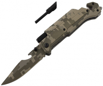 Briceag de vanatoare IdeallStore® Military Blade otel inoxidabil 22 cm verde 