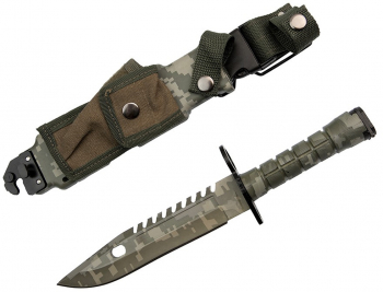 Cutit de vanatoare IdeallStore® Jungle Beast verde 32.5 cm teaca inclusa 