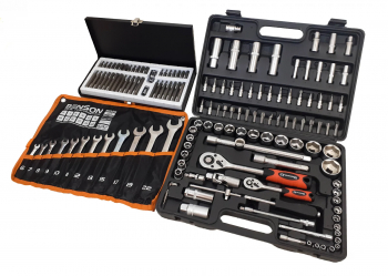 Trusa scule tubulare + trusa biti hex torx spline + set 12chei 6-22mm 94+12+BIT 