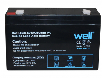 Acumulator plumb acid 6V 12AH Well 