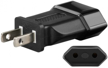 Adaptor priza EU - Us negru Goobay 