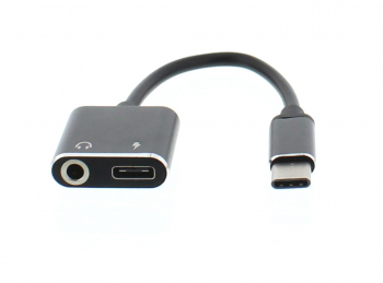 Adaptor USB-C tata - jack 3.5mm mama si USB-C mama 7cm Well 