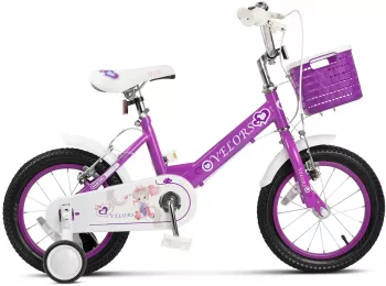 Bicicleta Copii 3-5 ani Velors V1402B 14 Mov/Alb 