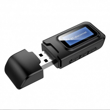 Transmitator receptor audio 2 in 1 Techstar® OT07 Bluetooth 5.0 Afisaj LCD Port USB AUX 3.5 mm Compatibi 