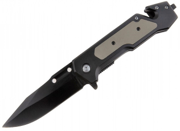 Briceag de vanatoare IdeallStore® Saviour Blade otel inoxidabil 22.5 cm negru 