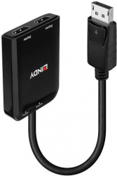 Adaptor Lindy 38433 DisplayPort - 2x HDMI Black 