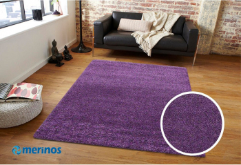 Covor MERINOS Shaggy Plus 901 217 Lilac 120 X 170 cm densitate covor 3.1 KG/m and sup2 grosime covor 50 mm numar noduri pe m and sup2 80000 