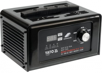 Redresor pentru acumulatori auto Yato 12/24V 15A 10-300Ah functie Boost 