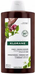 Sampon impotriva caderii parului imbogatit cu Chinina si floare de colt Klorane Quinquina + Edelweiss BIO 400 ml 