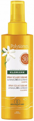 Spray cu protectie solara ridicata SPF 30 potrivit pentru toate tipurile de ten Klorane Polysianes Monoi Y Tamanu 200 ml 