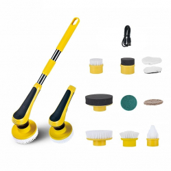 Set multifunctional perie electrica pentru bucatarie geamuri baie auto rezistent la apa rotativ ajustabil 7 accesorii 300 RPM