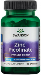 Swanson Zinc Picolinate Body Preferred Form 22mg - 60 Capsule 