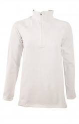 Bluza femei termorezistenta cu fermoar la gat Maupiti elastica XL alb 