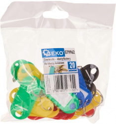 Set brelocuri colorate cu etichete 20 elemente Geko G79962
