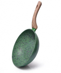 Tigaie wok Fissman-Malachite aluminiu verde/maro 