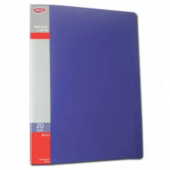 Mapa plastic 20 folii DACO Albastru MP420A 