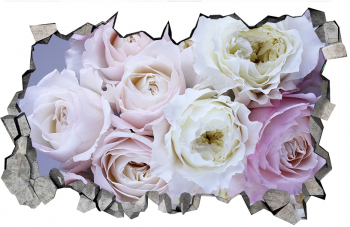 Autocolant decorativ Gaura in perete Arbori si flori Multicolor 83 cm 349ST-3 