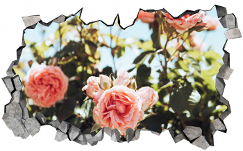 Autocolant decorativ Gaura in perete Arbori si flori Multicolor 83 cm 356ST-3 