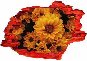 Autocolant decorativ Gaura in perete Arbori si flori Multicolor 83 cm 529ST-2 