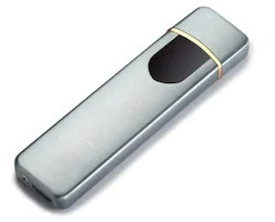 Bricheta Electrica USB cu Senzor si Acumulator Argintie