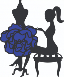 Sticker decorativ Designer Albastru 72 cm 7031ST-3 