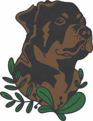 Sticker decorativ Rottweiler Dog Maro 77 cm 7061ST-1 