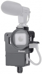 Carcasa Din Aluminiu Cnc Pentru Vlogging Compatibila Gopro Hero 5 6 Si 7 Black 