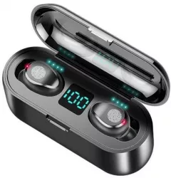 Casti Bluetooth 5.1 SIKS T20 50mah Microfon Dual Apel HD Display LED Inteligent Wireless Cutie Pentru Incarcare Negre