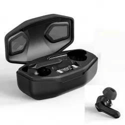 Casti fara fir pentru Gaming SIKS® wireless afisaj led versiune bluetooth 5.1 negre 