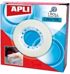 Banda adeziva Apli Crystal 19 mm x 33 m 
