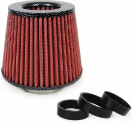 Filtru de aer conic Carbon cu 3 adaptoare