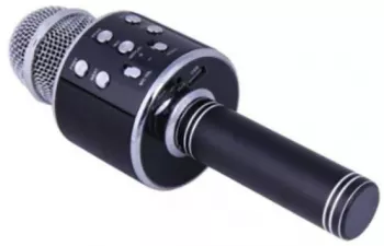 Microfon karaoke SIKS® profesional cu boxa inclusa SD Card USB AUX Negru 