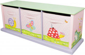 Organizator pentru jucarii Magic Garden Fantasy Fields Lemn Cu 3 compartimente Multicolor 
