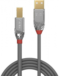 Cablu Lindy 5m USB 2.0 Type A to B Cromo 
