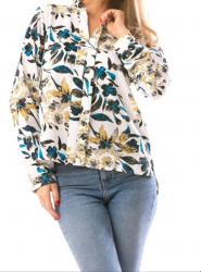 Bluza Dama Flora cu maneca lunga Imprimeu floral Poliester Multicolora Universala 
