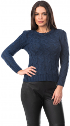 Pulover tricotat bleumarin 