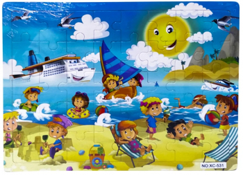 Puzzle lemn 40 piese Vacanta la mare 