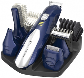 Set aparat de tuns facial si corporal incarcare USB albastruargintiu 