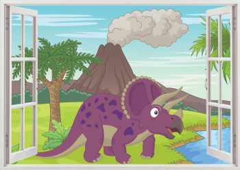 Sticker decorativ Dinozaur Mov 87 cm 8482ST-1 