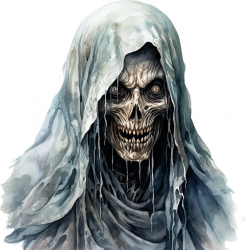 Sticker decorativ Horror Alb 61 cm 8396ST-1 