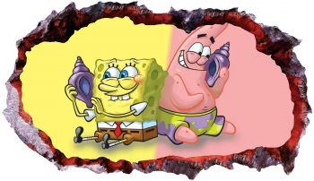 Sticker decorativ SpongeBob Galben-Roz 90 cm 8275ST-3 
