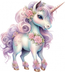 Sticker decorativ Unicorn Roz 66 cm 7947ST-3 