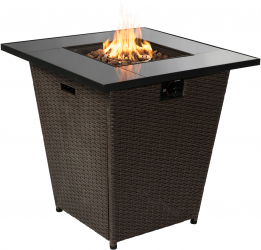Vatra de foc cu gaz propan Teamson Home ratan/29.92 x 29.92 x 28.74 