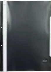 Dosar A4 Plastic NOKI Negru cu Sina si Perforatii 
