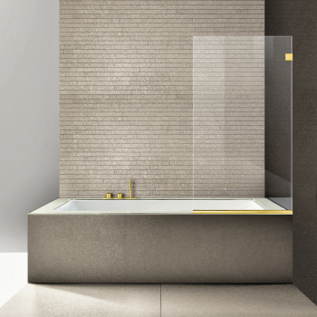Paravan cada Ravana Elegance Gold 70x140 cm sticla clara securizata 