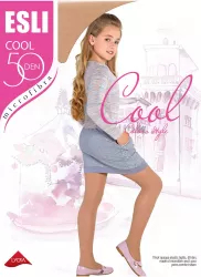 Ciorapi copii grosi fara model Esli Cool 50 Den - Grafit 140-146 22 