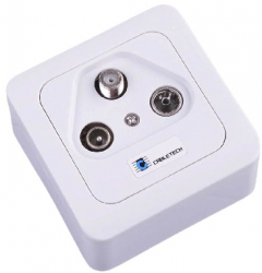 Priza combinata RTV-SAT marca Cabletech - Mufa F 