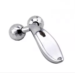 Aparat 3D masaj corporal/ facial antirid SIKS® lifting stimulare microcirculatie tip rola 15 cm silver 