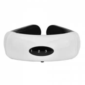Aparat masaj SIKS® cervical vertebra cu impulsuri electromagnetice alb/negru 